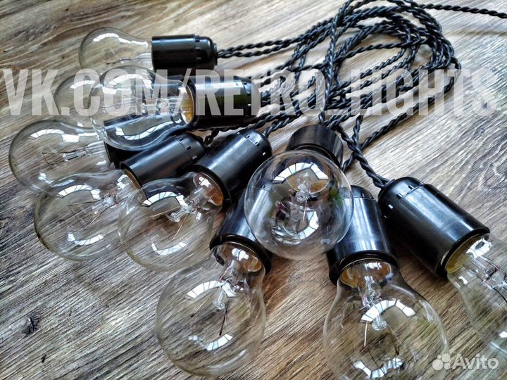 Ретро гирлянды с лампочками