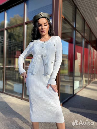 Платье +кардиган женский