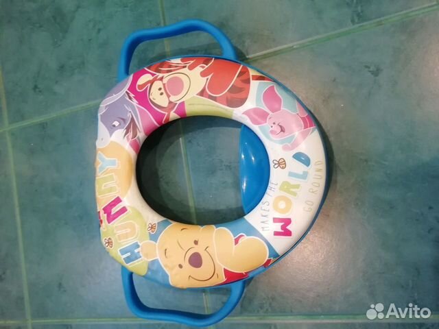 Мягкое сиденье-накладка на унитаз с ручками