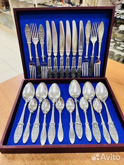 Набор столовых приборов мельхиор СССР