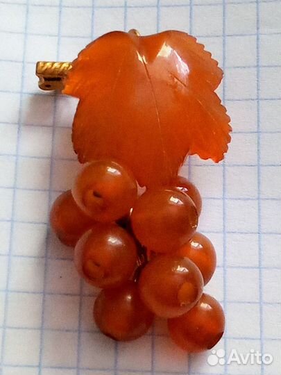 Винтажные броши колье янтарь СССР