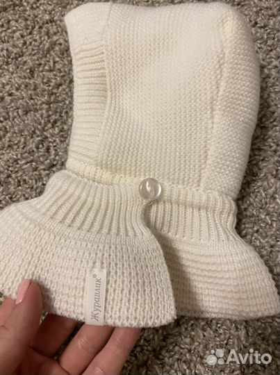 Шапка шлем для новорожденного 36-38 размер