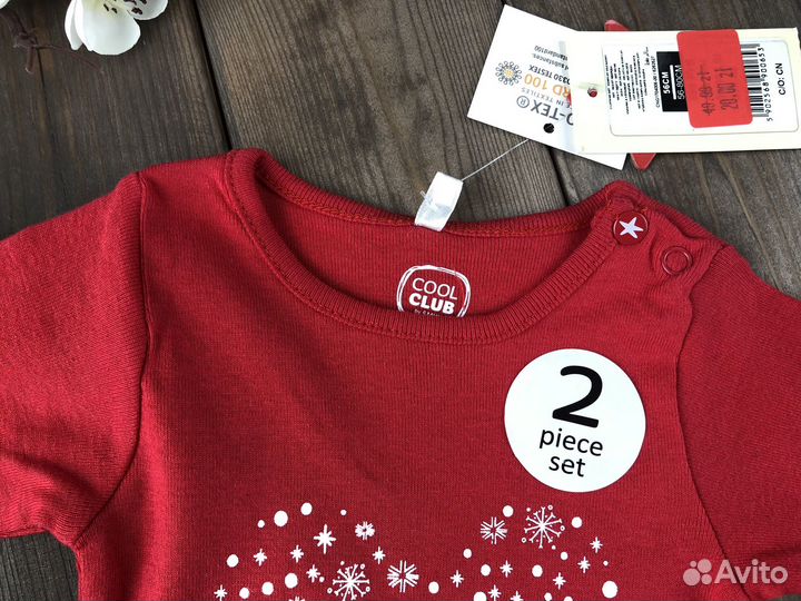 Боди красный для девочки 50 56 cool club