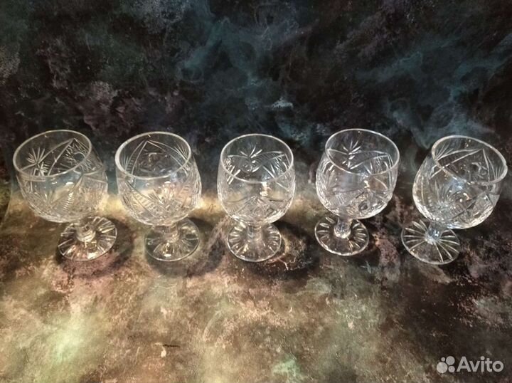 Фужеры для коньяка и стопки-рюмки хрусталь