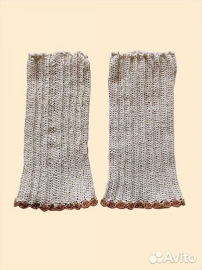 Вязаные короткие гетры «Ракушки»