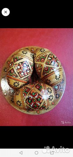 Пасхальный набор, дерево, винтаж