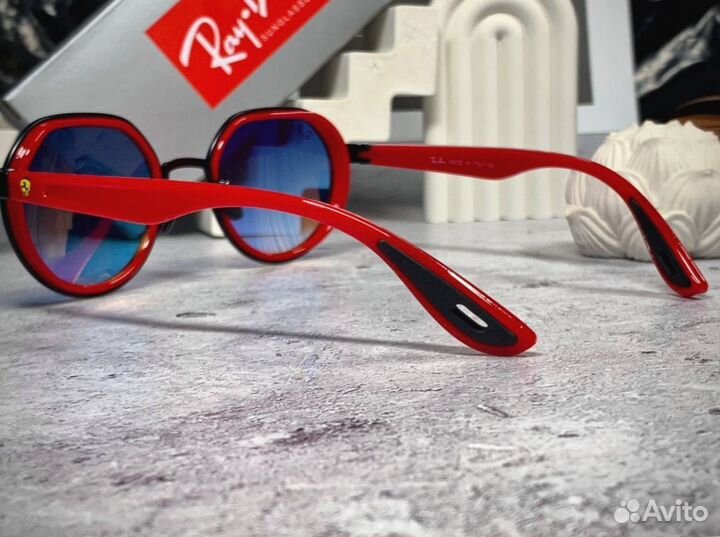 Очки Ray Ban красный градиент