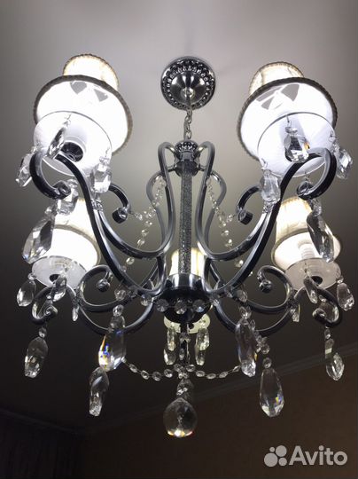 Люстра хрусталь 5 рожков