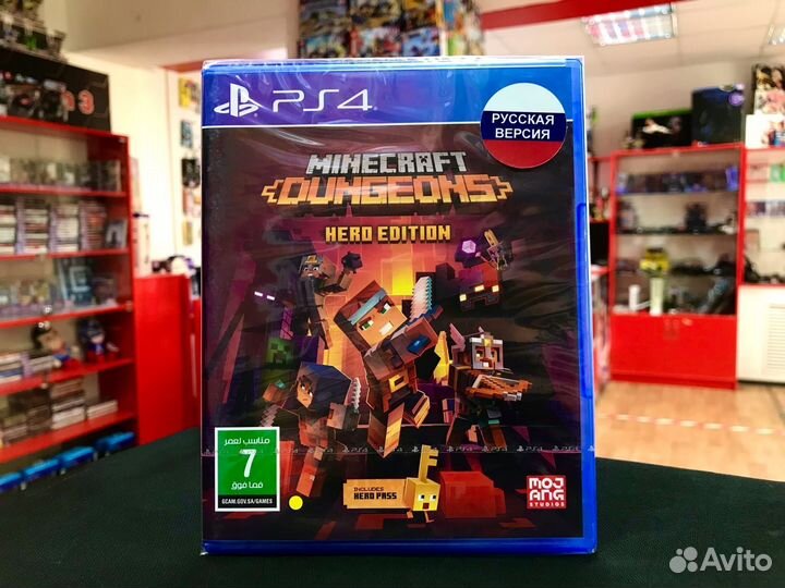 Диск PS4 Minecraft Dungeons Hero Edition (Новый)