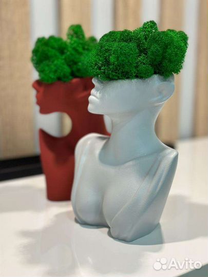 Интерьерные кашпо и статуэтки