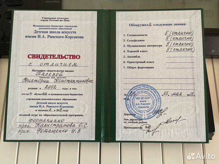 Педагог по фортепиано