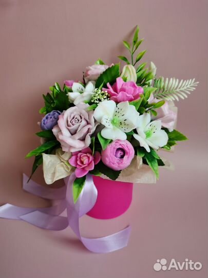 Букет из мыла, розы