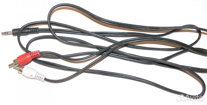 Кабель переходник Джек 3,5 стерео - 2 тюльпана (ау