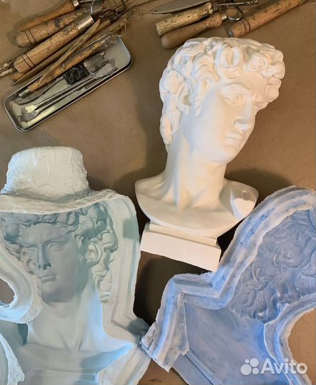 Силиконовая форма кашпо Давид