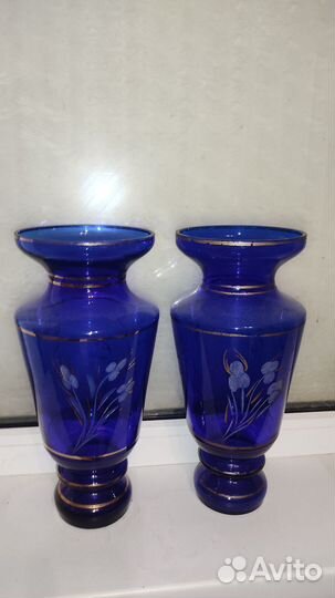 Ваза богемское стекло