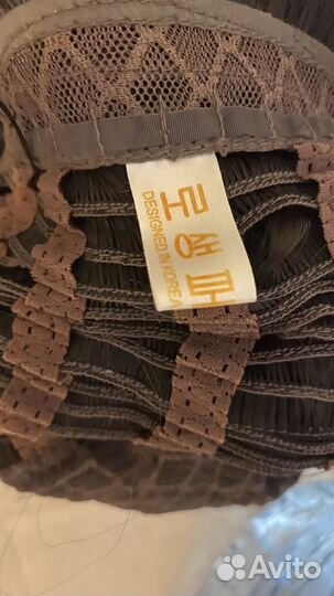 Парик черный каре с челкой