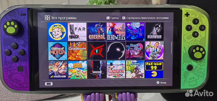 Nintendo switch oled прошитая чип 512Gb + 90 игр