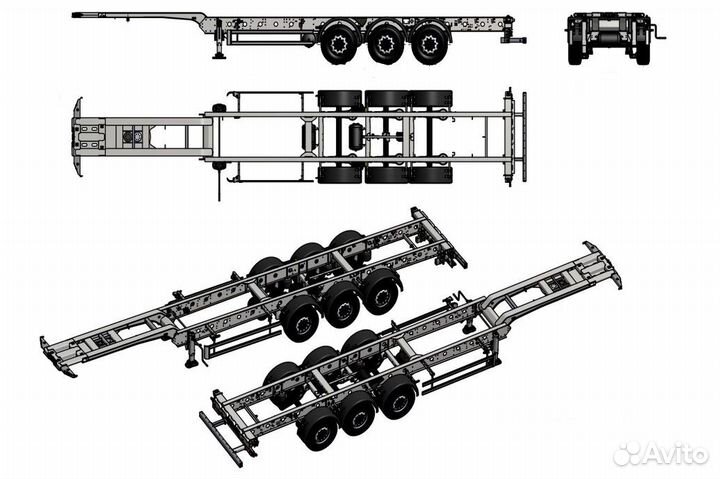 Полуприцеп контейнеровоз Kassbohrer Multicont, 2023