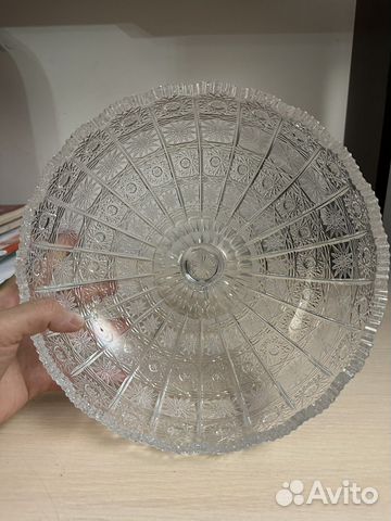 Ваза для фруктов на ножке хрусталь