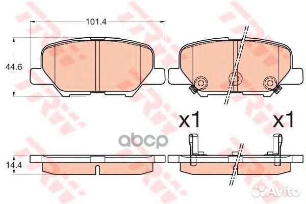 Колодки тормозные mazda 6 12/mitsubishi outlan