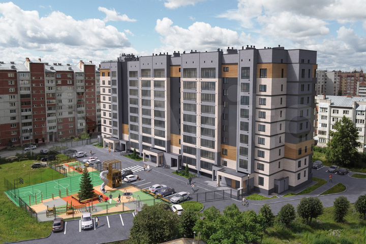 3-к. квартира, 93,4 м², 1/9 эт.