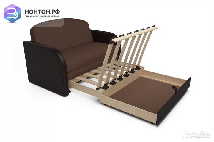 Диван выкатной Малютка коричневый