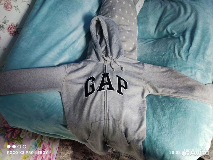 Зип худи gap серая