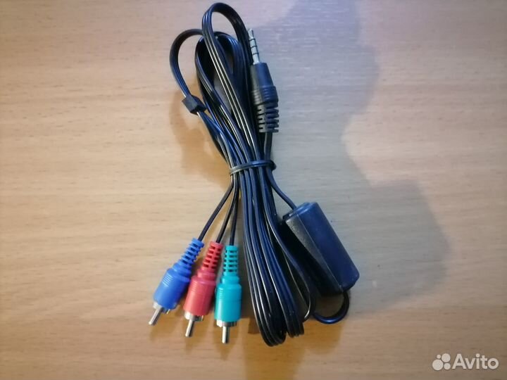 Кабель vcom 3.5 Jack-3 х RCA (CV213), чер, 1,5м
