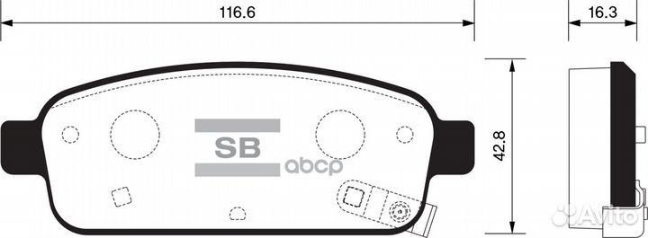 SP1363SNS колодки дисковые з Chevrolet