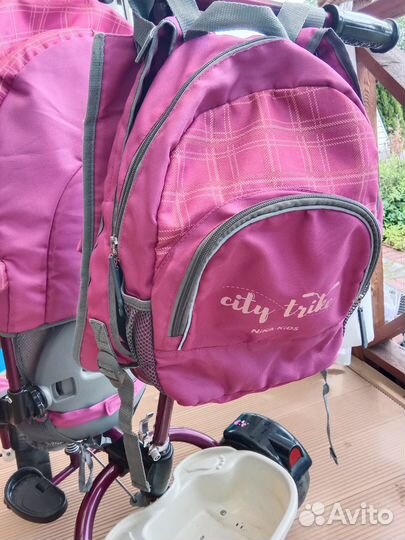 Детский трёхколёсный велосипед с ручкой