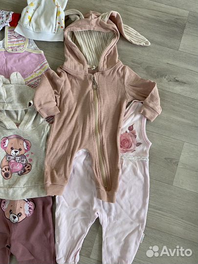 Пакет вещей на девочку 0-6 месяцев