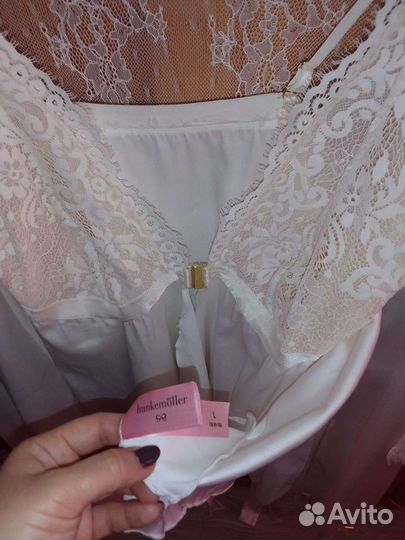 Халат белый шелковый