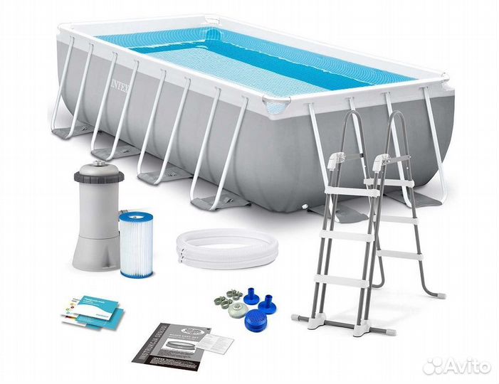 Бассейн intex прямоугольный 26790, 400х200х122 см