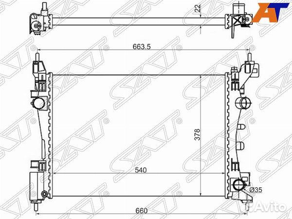 Радиатор fiat grande punto 05, opel corsa 07-14, o