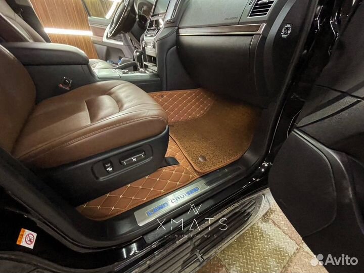 3D коврики из экокожи для Toyota Land Cruiser 200