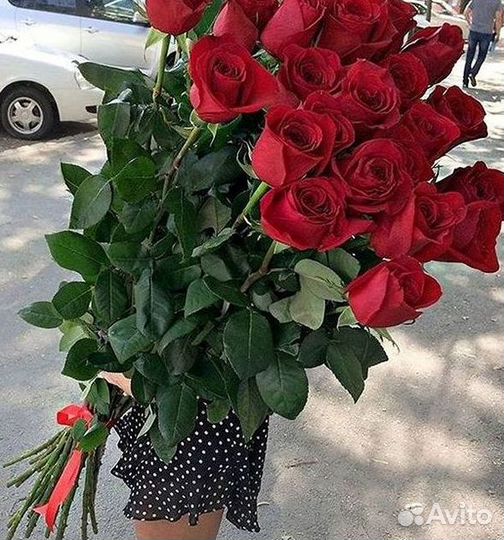 Длинные высокие розы 110 150 160 180 200 см