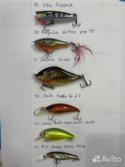 Воблеры deps, megabass, lucky craft, osp, p21