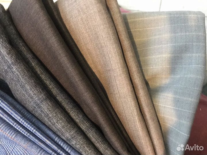 Ткань, отрезы костюмная,лен,шесть