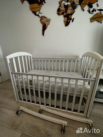 Детская кроватка Papaloni Джованни 125/65 качалка