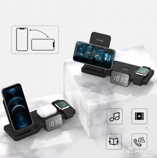 Беспроводное зарядное устройство 4 в 1 MyPads A158