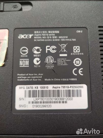 Ноутбук acer