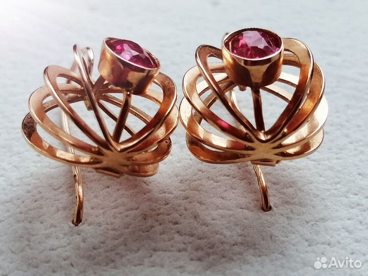 Золотые серьги СССР