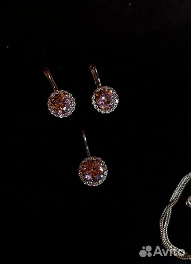 Ювелирные украшения из серебра. Подвеска и серьги