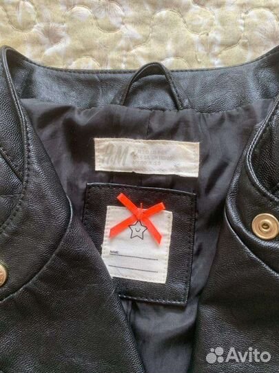 Кожаная куртка косуха H&M,р.110-116