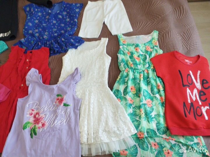 Летние вещи пакетом для девочки 122-128