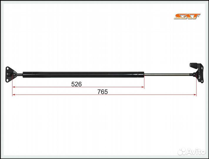 Амортизатор крышки багажника toyota hiace quantum