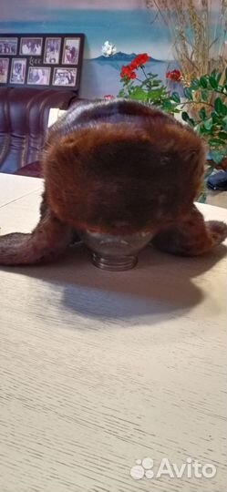 Норковая шапка мужская ушанка