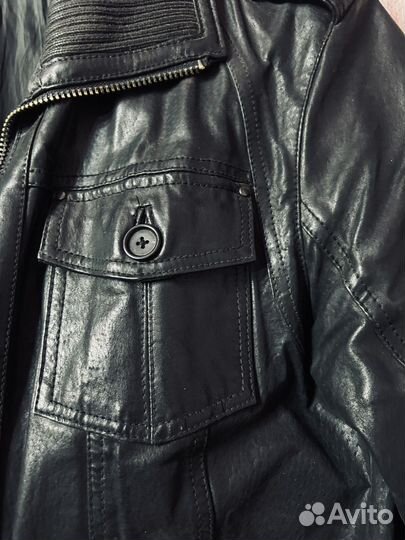 Кожаная куртка мужская 48 50