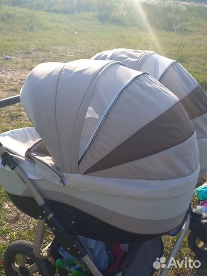 Коляска индиго 2 в 1 бу для двойни