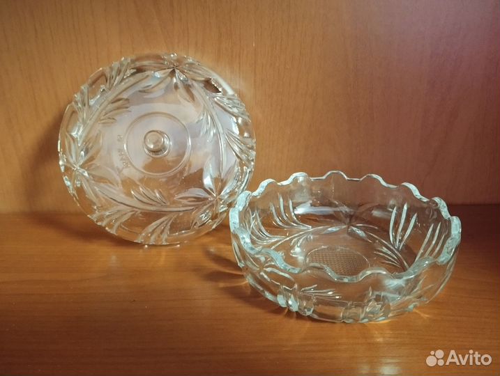 Хрустальная шкатулка винтаж клеймо Italy